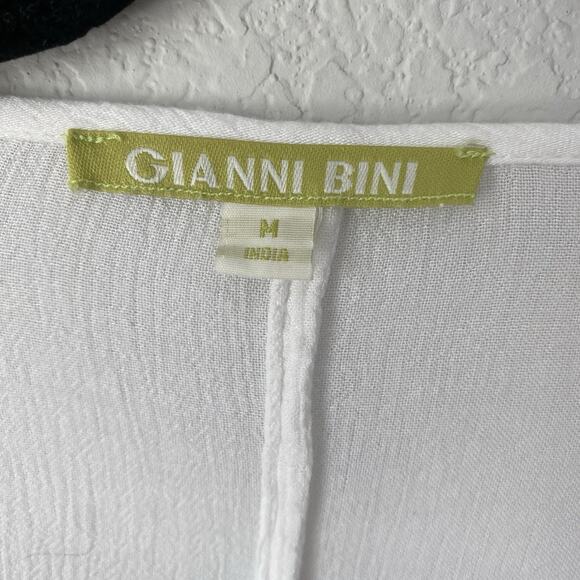 Gianni Bini White Tassel Swim Suit Cover Up Boho Medium Beach Resort Pool comfy - Picture 3 of 10